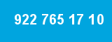 922 765 17 10